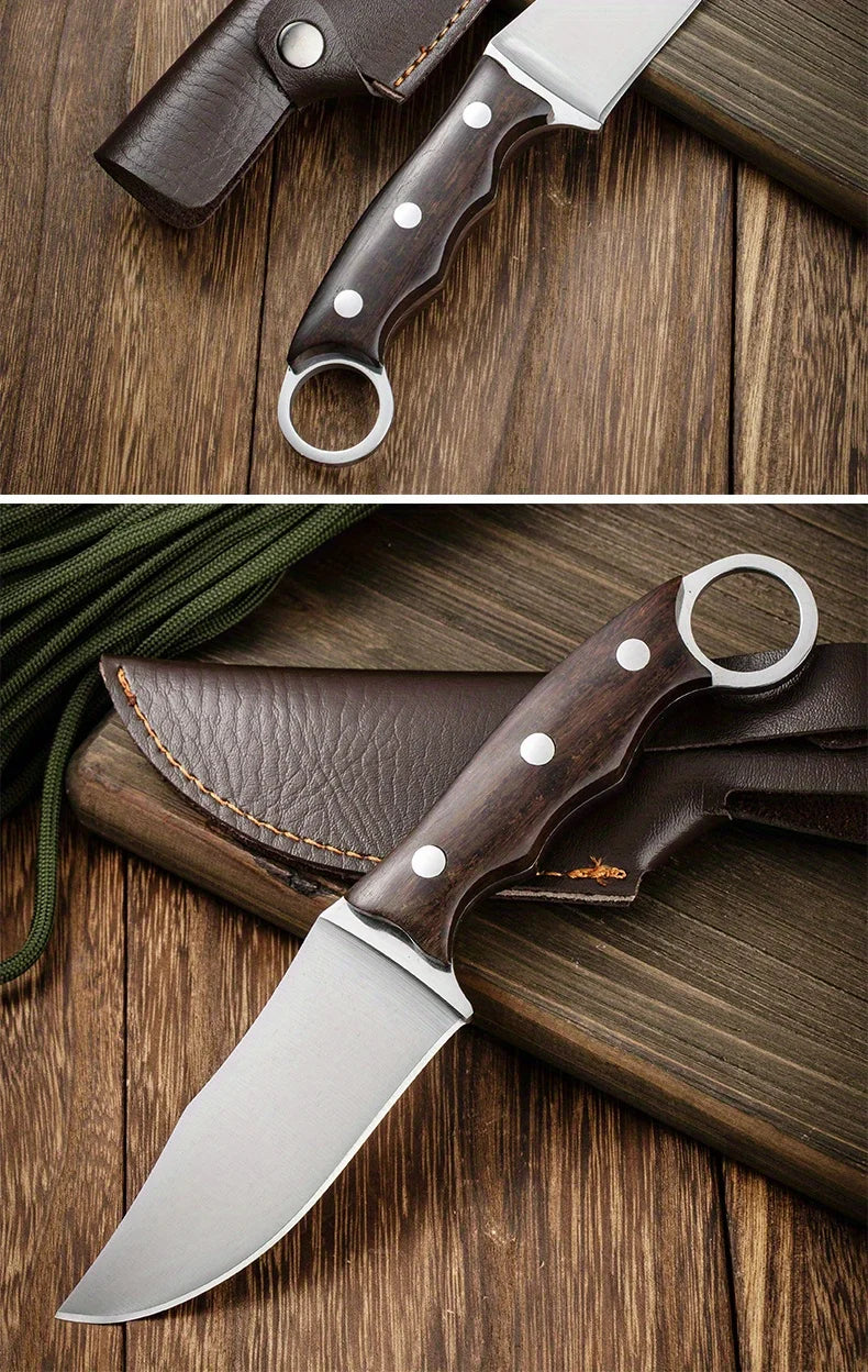 Faca Artesanal Barbecue - Forjada à Mão + Bainha