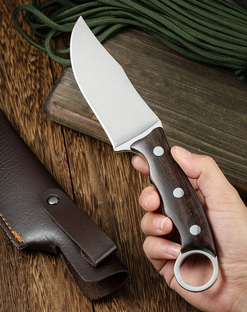 Faca Artesanal Barbecue - Forjada à Mão + Bainha