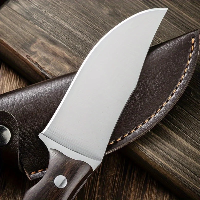 Faca Artesanal Barbecue - Forjada à Mão + Bainha