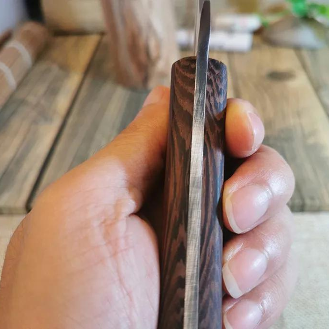 Faca Artesanal Lâmina Forjada com Bainha de Couro – Leve 2, Pague 1