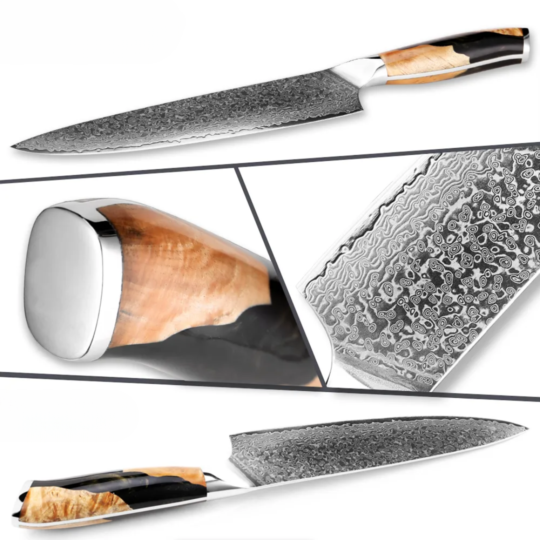 Faca Robus 8" Aço Damasco