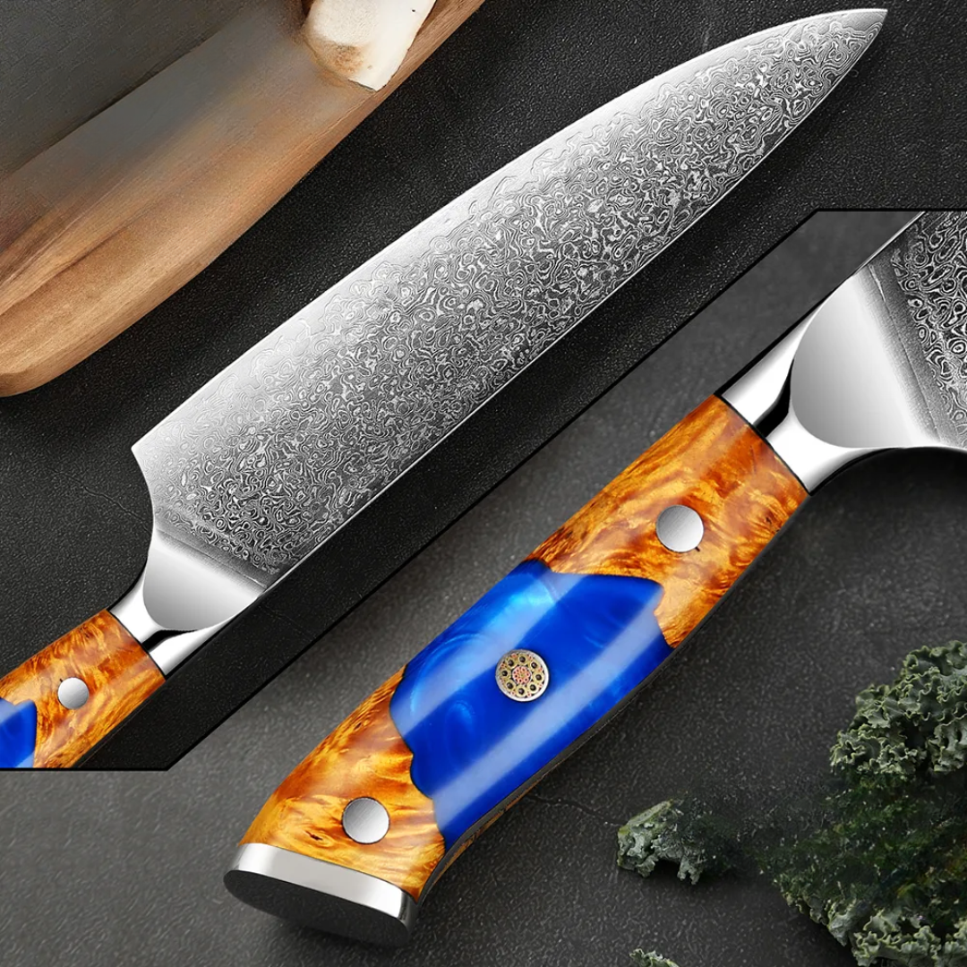 Faca Deluxe 8 Aço Damasco