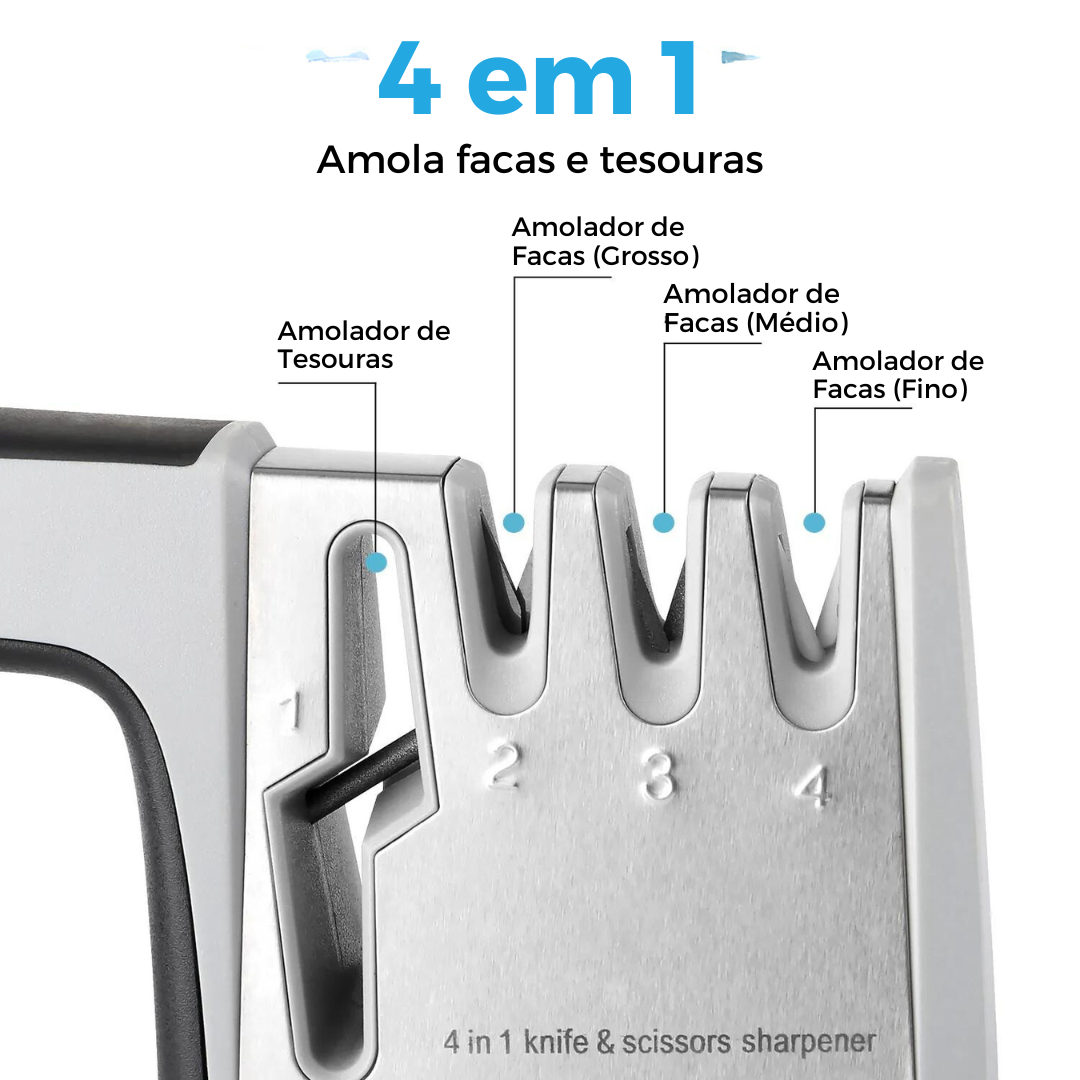 Combo Faca Master + Amolador 4 em 1