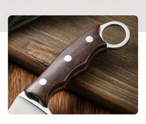 Faca Artesanal Barbecue - Forjada à Mão + Bainha