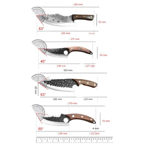 Combo 4 Facas Artesanais Brutus