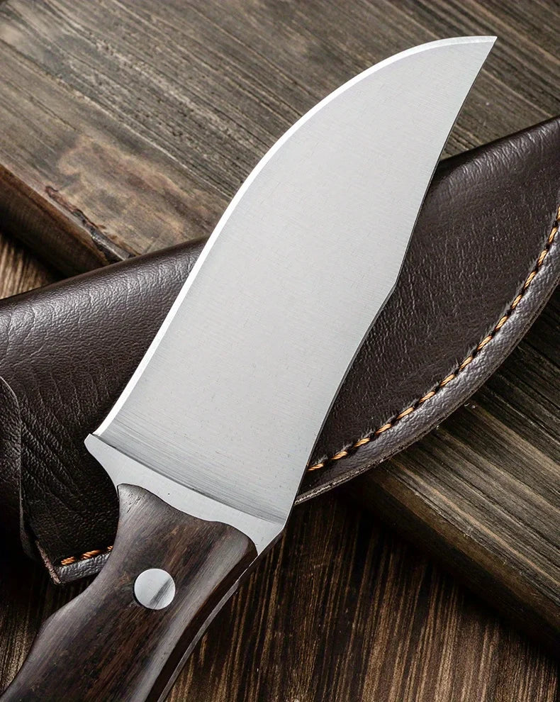 Faca Artesanal Barbecue - Forjada à Mão + Bainha