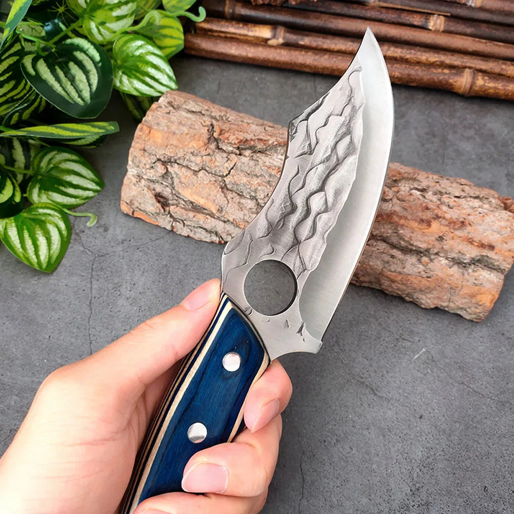 Combo 4 Facas Profissionais King - Forjadas a Mão + Bainhas