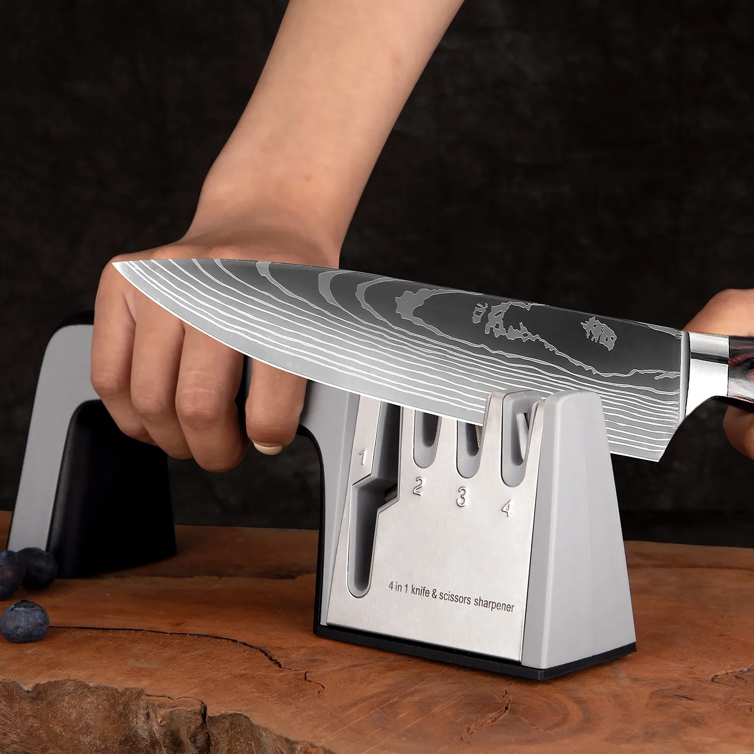 Combo Faca Master + Amolador 4 em 1