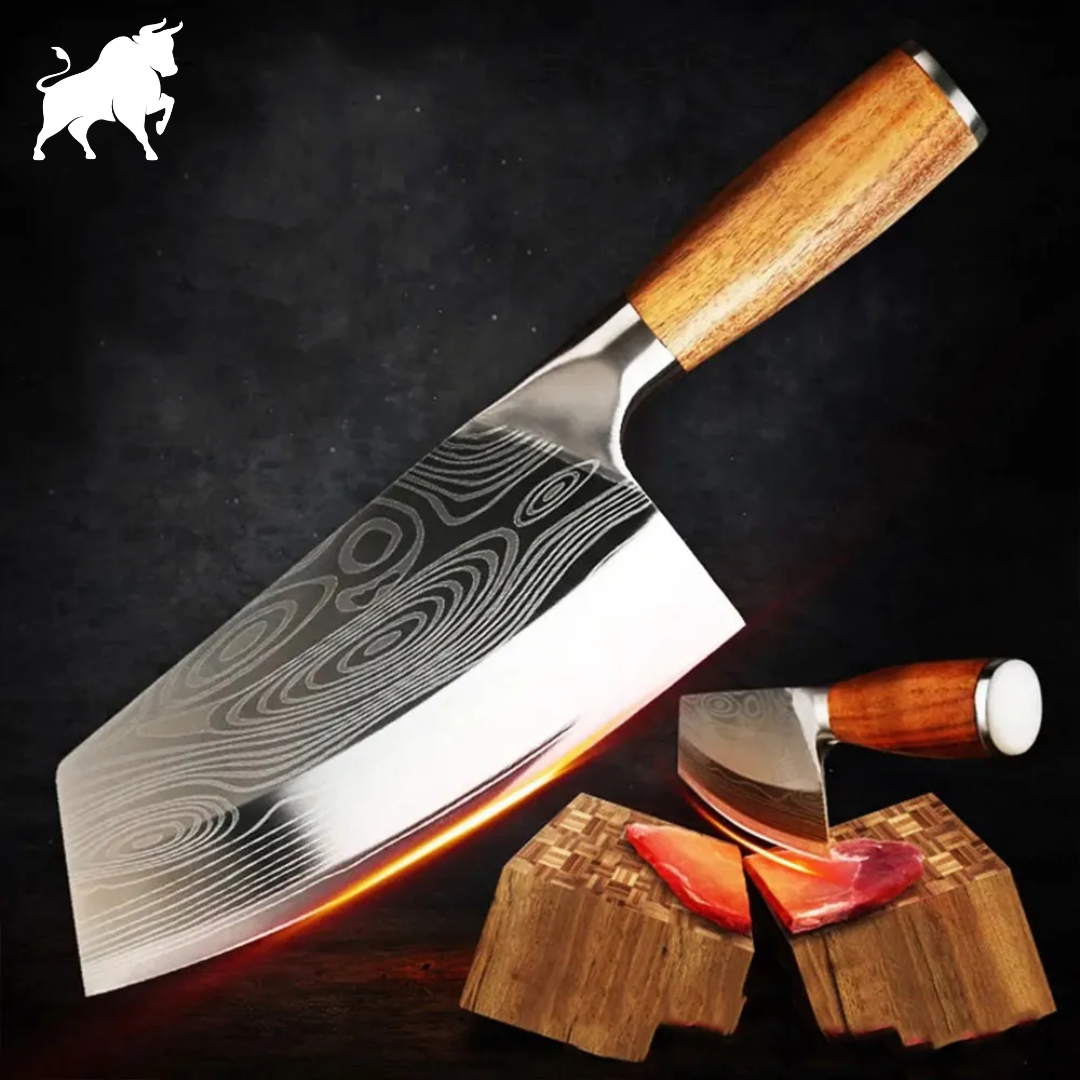 Cutelo Profissional Acabamento em aço Damasco