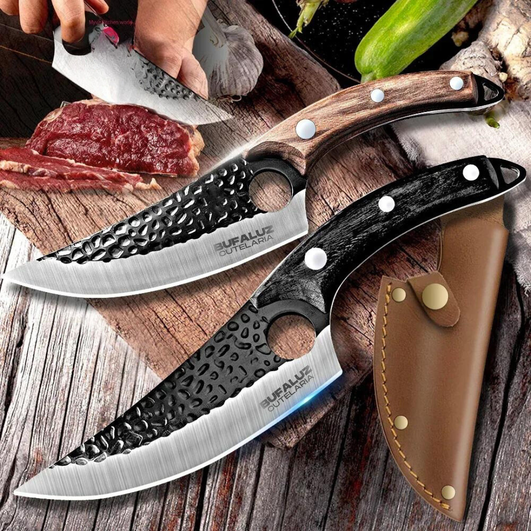 Combo 2 Facas Artesanais - Compre 1 e leve 2 [Forjadas a Mão]