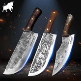 Combo 3 Cutelos Artesanais Bronco - Forjados a Mão